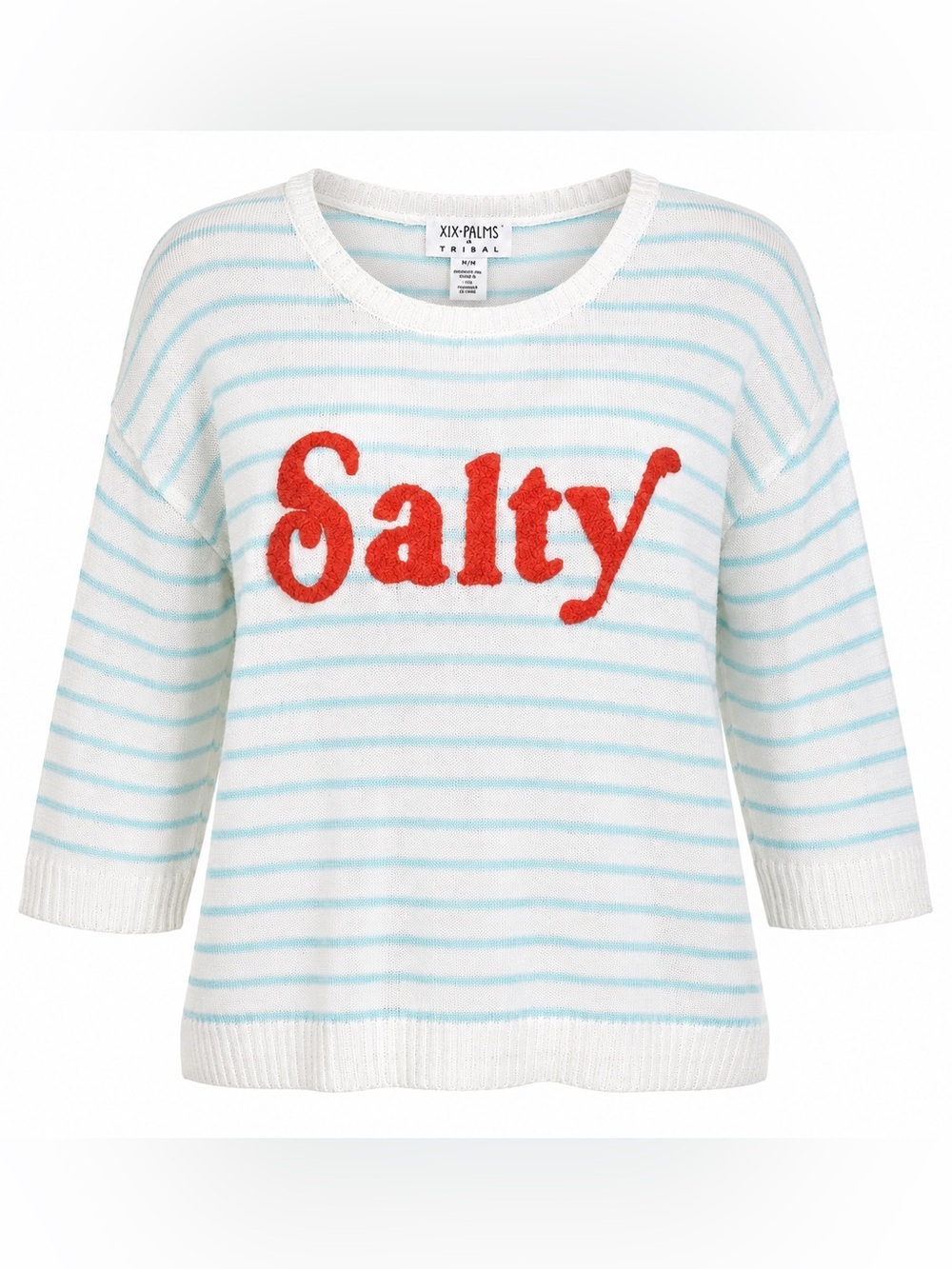 XIX Palms x Tribal Salty Sweater Striped Cotton M Medium